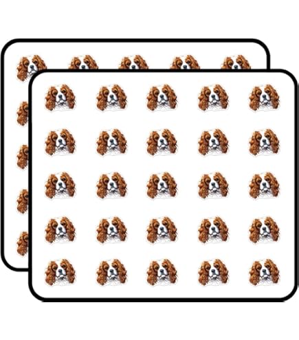 50-Pack Cavalier King Charles Spaniel Stickers - Cute Dog Decals For Scrapbooks & Crafts