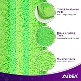 AIDEA 4pk Microfiber Mop Pads for Swiffer WetJet, Reusable Washable 11.6x5.5" view 3