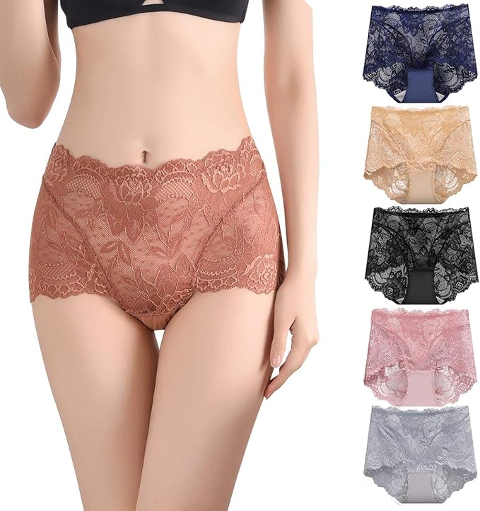high waist lace panties