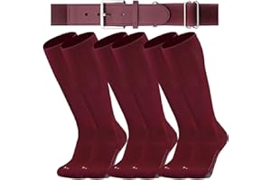 Londkaron Youth Elite Baseball/Softball Socks & Belt Combo (3 Pairs of Socks with 1 Belt)