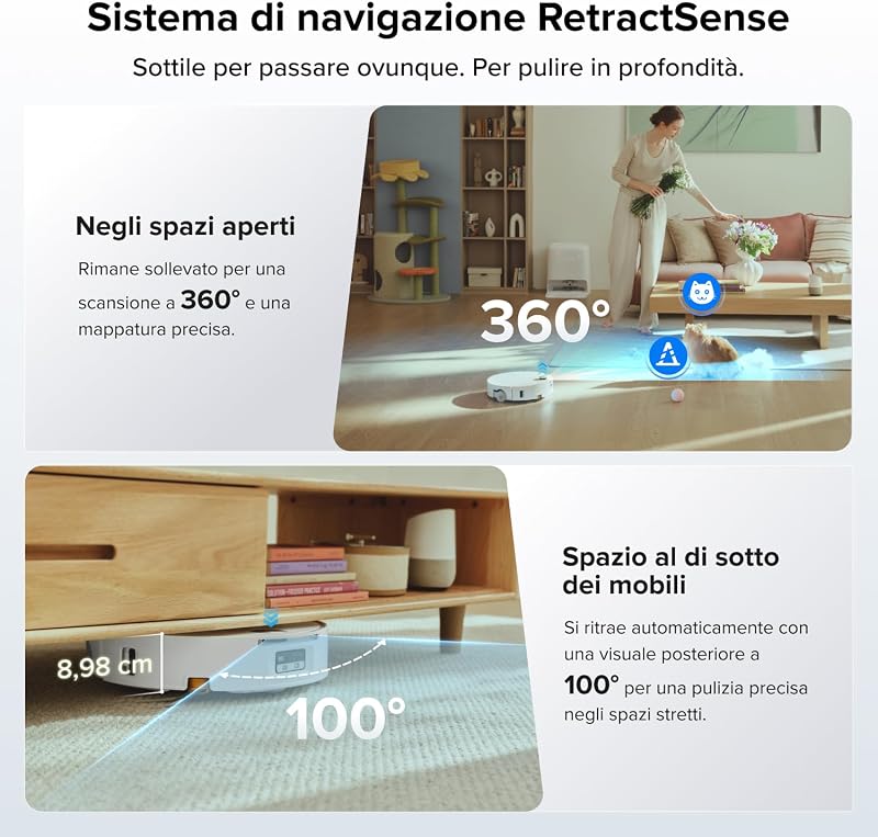 Qrevo Edge 2 Flow Robot Aspirapolvere Lavapavimenti con Rullo — foto 4 di 8