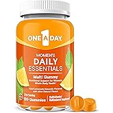 One A Day Women’s Daily Essentials Multivitamin Gummies, Multivitamin for Women, Zinc, Immune Support, Cool Lemonade Naturally Flavored, 120 Gummies