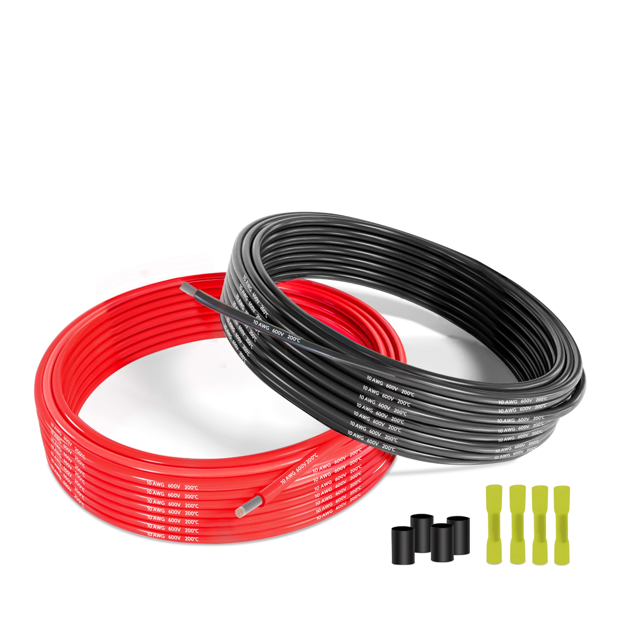 Electrical Wire,10 Gauge Silicone Wire-THUN-CT 5.26mm² 10 AWG Electrical Cable 78.7FT Length[39.4ft Black and 39.4ft Red]-Flexible, High Temperature, and Corrosion-Resistant