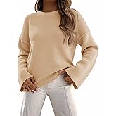Cicy Bell Womens Oversized Crew Neck Sweater Fall Long Sleeve Knit Tops Trendy Casual Loose Fit Pullover Sweaters