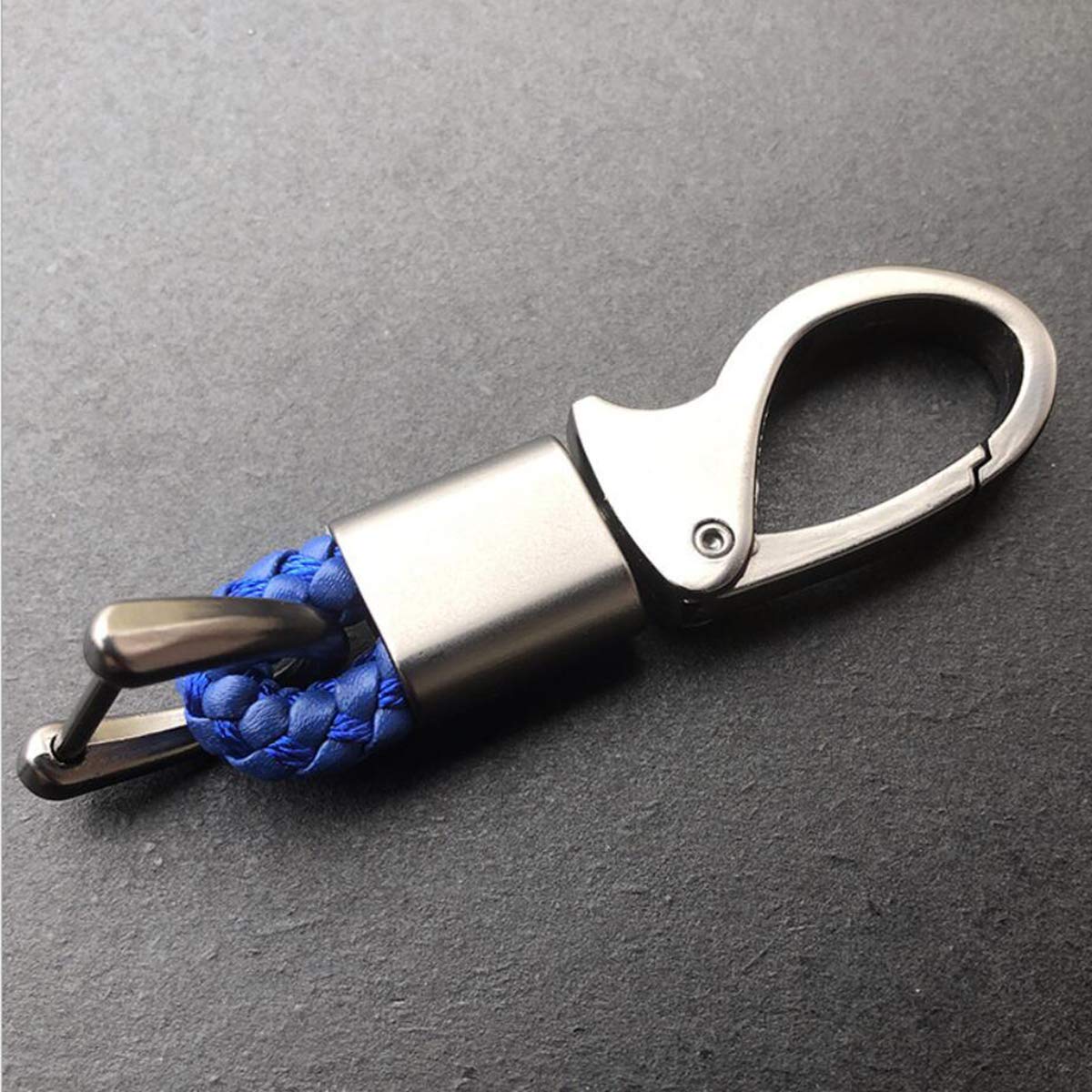 TOS Leather Rope Woven Keychain Car Keychains Key Ring With Screwdriver