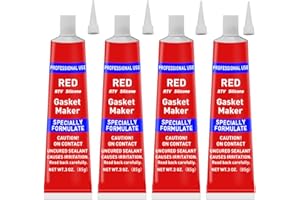 EIGTWEN 340g RTV Silicone Gasket Maker, Red Silicone Sealant Shockproof and Leakproof, High Temperature Resistant, RTV Sealant Can be Used in Engines, Transmissions, Superchargers and All Types of Gaskets