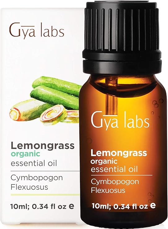 Gya Labs Lemongrass Essential Oil Organic Topical for Outdoor