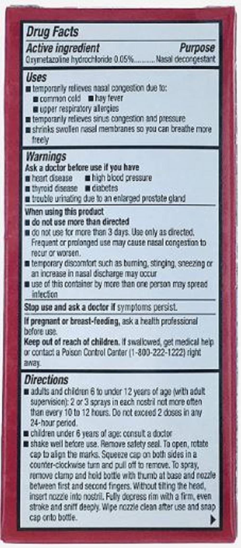 (12 pack) Nasal Relief Spray, 12 hour Pump Mist (Oxymetazoline HCL) 0.5 fl oz