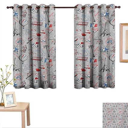 Amazon Com Paris Decor Curtains By France Themed Image With