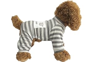 ARNUAETY Dogs PJS Clothes for Small Dogs Girl Puppy Pajamas Long Sleeved Onsie Warm Coats Jumpers Outfits