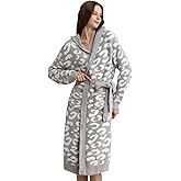 MH MYLUNE HOME Ultra Soft Robe With Pockets, Spa Bathrobe Loungewear Calf-Length, Plush Fuzzy Fluffy Wrap Robe for Women