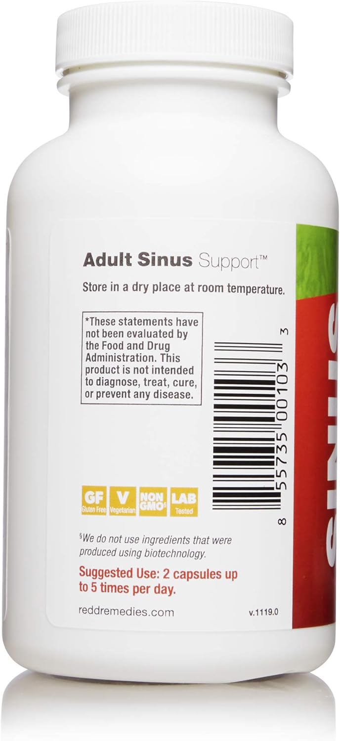 Redd Remedies, Adult Sinus Support, Respiratory and Immune Health Formula, 90 Tablets: Health & Personal Care