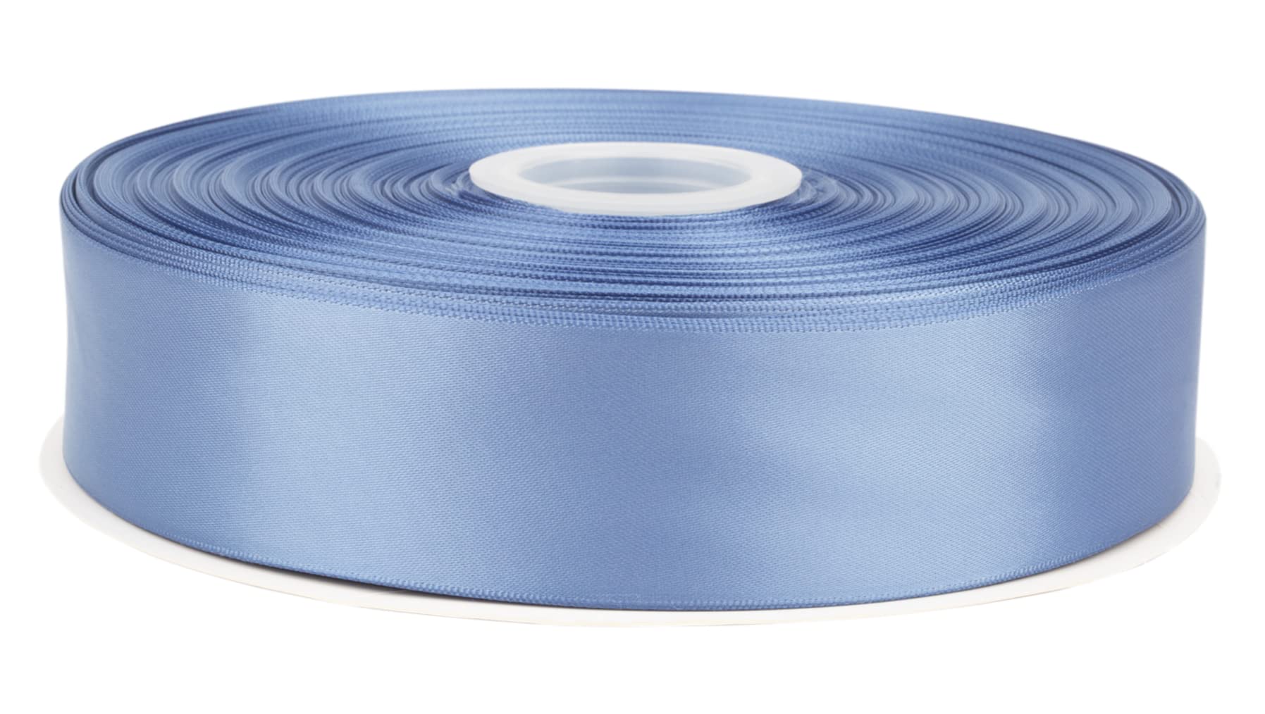 Fondersy 91 Meters Smoke Blue Double Faced Satin Ribbon - 38mm Width for Wedding, Gift Wrapping, Floral Arrangement and Crafts