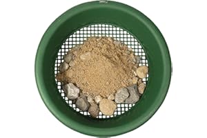 Soil Sifter for Gardening - Stackable Rustproof Pellet Sifter Mesh Screen | Classifier Gold Prospecting Pan, Potting Mix Stra
