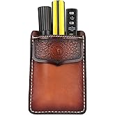 Tourbon Genuine Leather Pocket Protector for Men Durable Tool Pouch for Jeans Shirts Pocket Sleeve for Pens and Tools