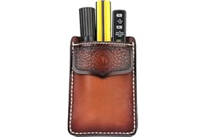 TOURBN Tourbon Genuine Leather Pocket Protector for Men Durable Tool Pouch for Jeans Shirts Pocket Sleeve for Pens and Tools