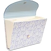 U Brands 13-Pocket Accordion File Organizer, Letter Size, Expandable File Folder Folder (Charming Coquette)