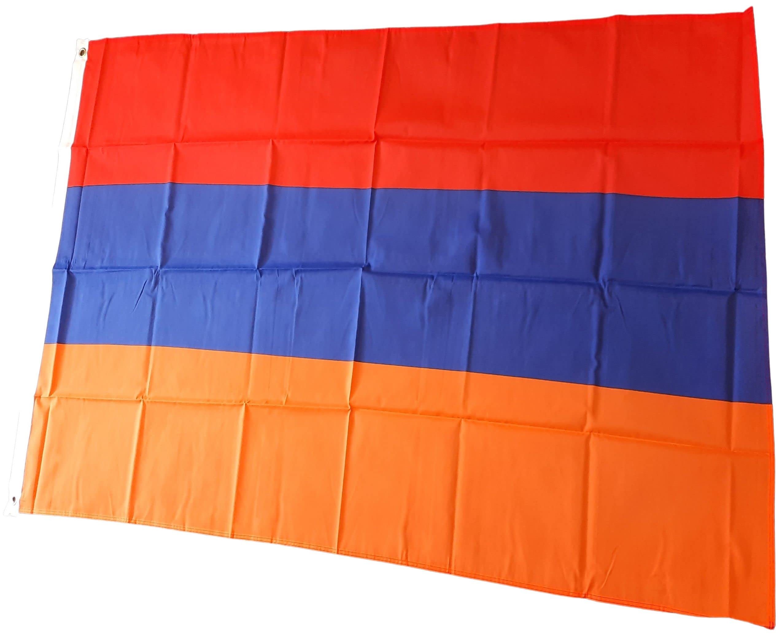 NWFlags Armenia Flag 3ft x 2ft 75d Premium Polyester Suitable For Flagpoles | Strong Polyester 3x2 foot material Armenian flag with Eyelets