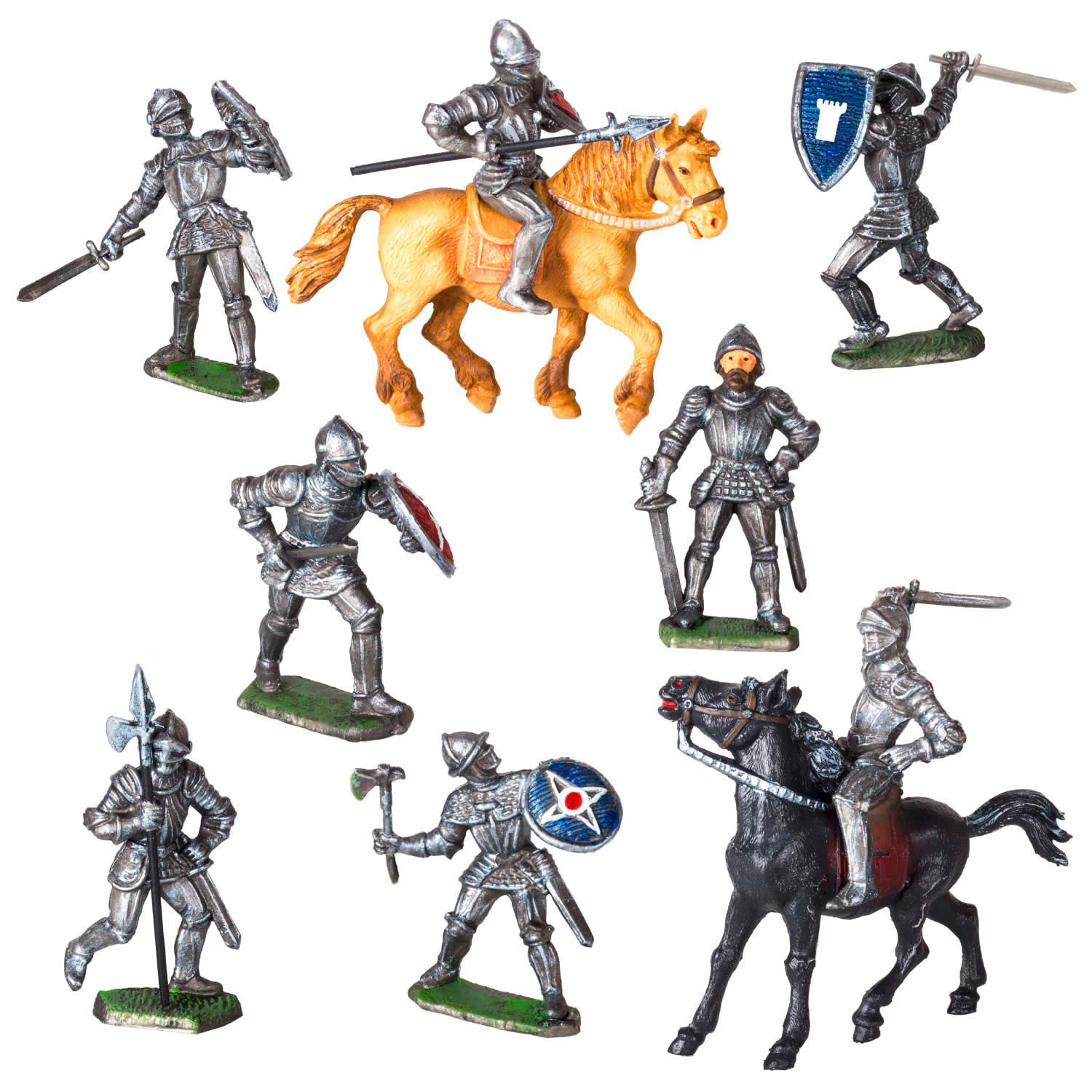 MAROLIN Figures Assortment Pack of 10 Knight Figures - Made in Germany