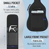 GLEAM Acoustic Guitar Gig Bag 39-41 in 0.35 in Padding Waterproof Black view 2