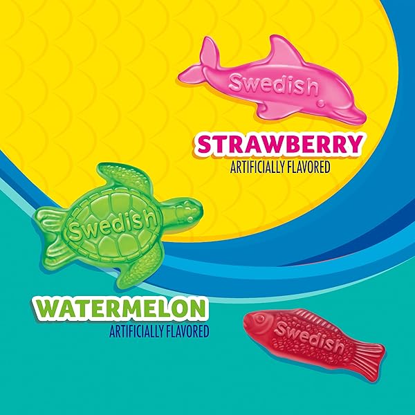 SWEDISH FISH AND FRIENDS SOFT & CHEWY CANDY, 8.04 OZ