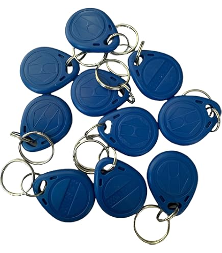 JOJOCY 50 PCS ID 125KHz RFID Writable Rewritable T5577 Key Fob Tag For Rfid Writer Black