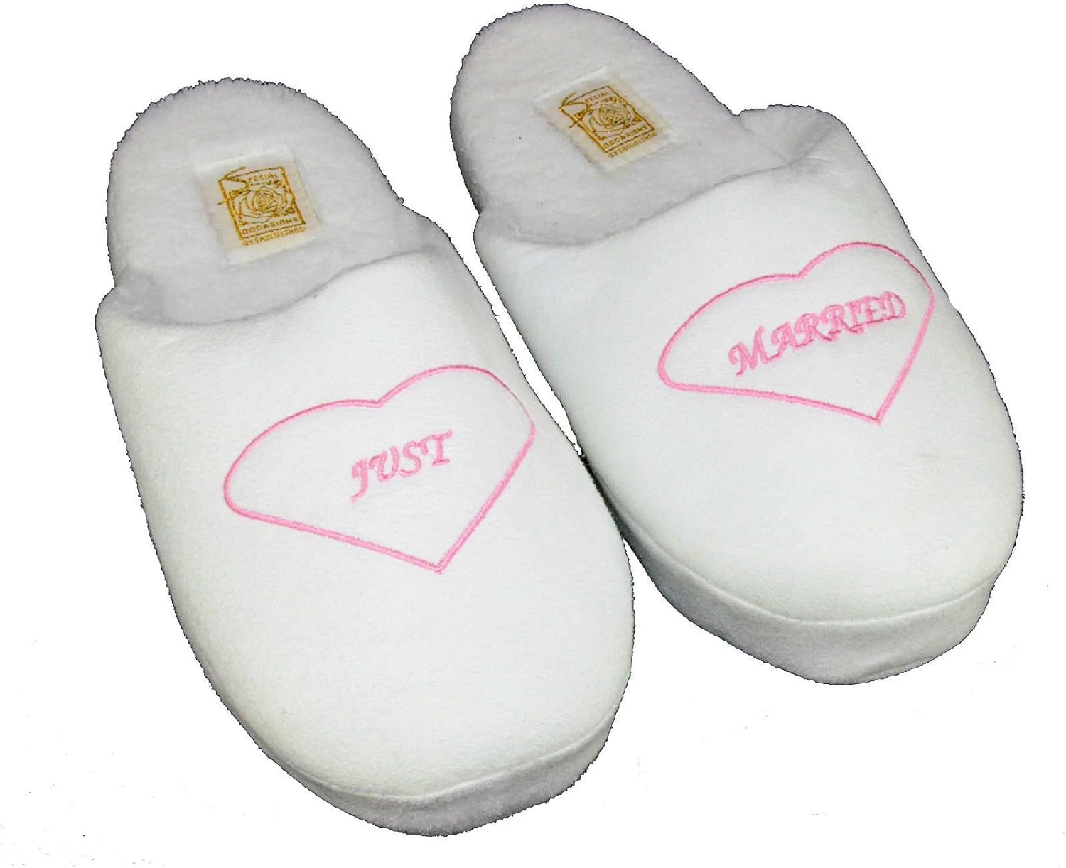 pink and white slippers