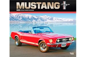 Ford Mustang OFFICIAL | 2026 14 x 24 Inch (Hanging) Monthly Deluxe Wall Calendar | Foil Stamped Cover | Plastic-Free | BrownTrout | Motor Muscle Car