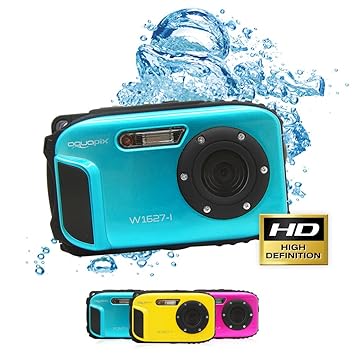 Aquapix W1627-I Ocean Unterwasser-Digitalkamera in Eisblau mit Li-Ion Akku