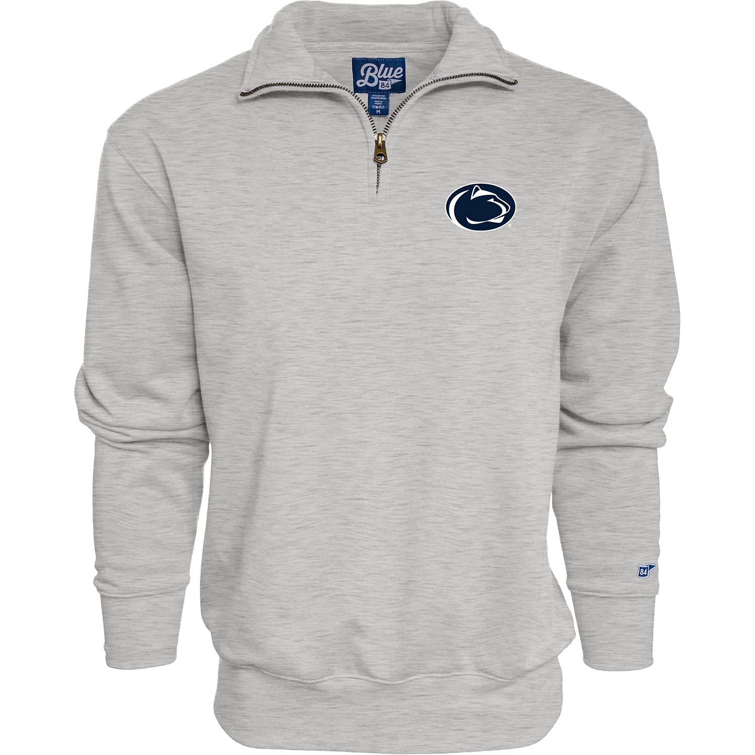 Blue 84 Men's Penn State Nittany Lions Quarter Zip Sweatshirt Icon Grey, Grey, X-Large Image