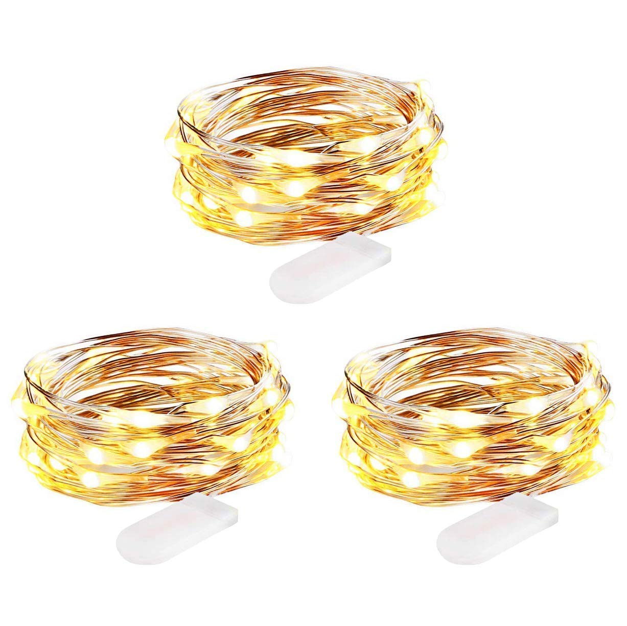 Fairy Lights Battery Operated, 30 Micro LED Copper Wire String Fairy