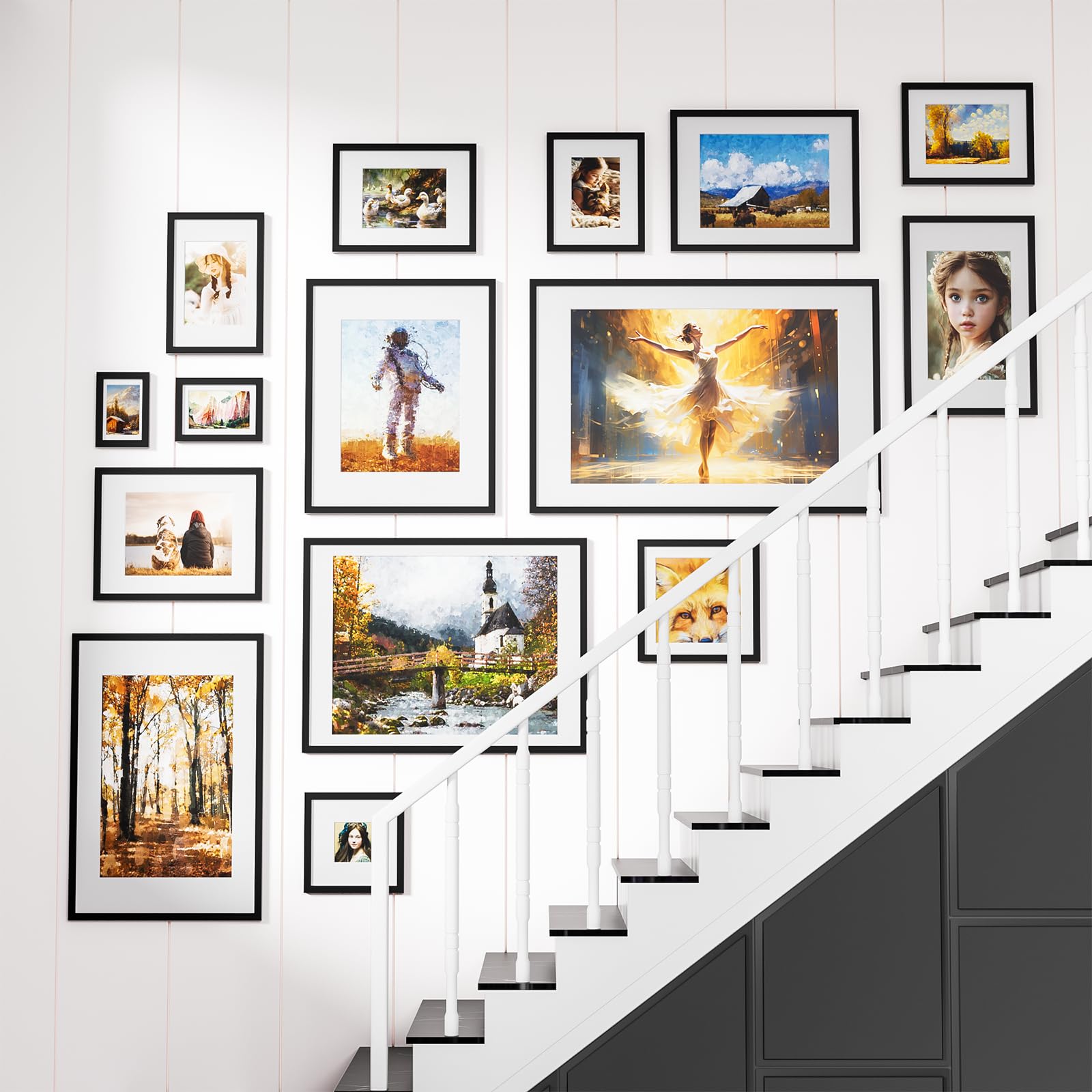 Heimlove 8x12 Picture Frames with Mat to Display