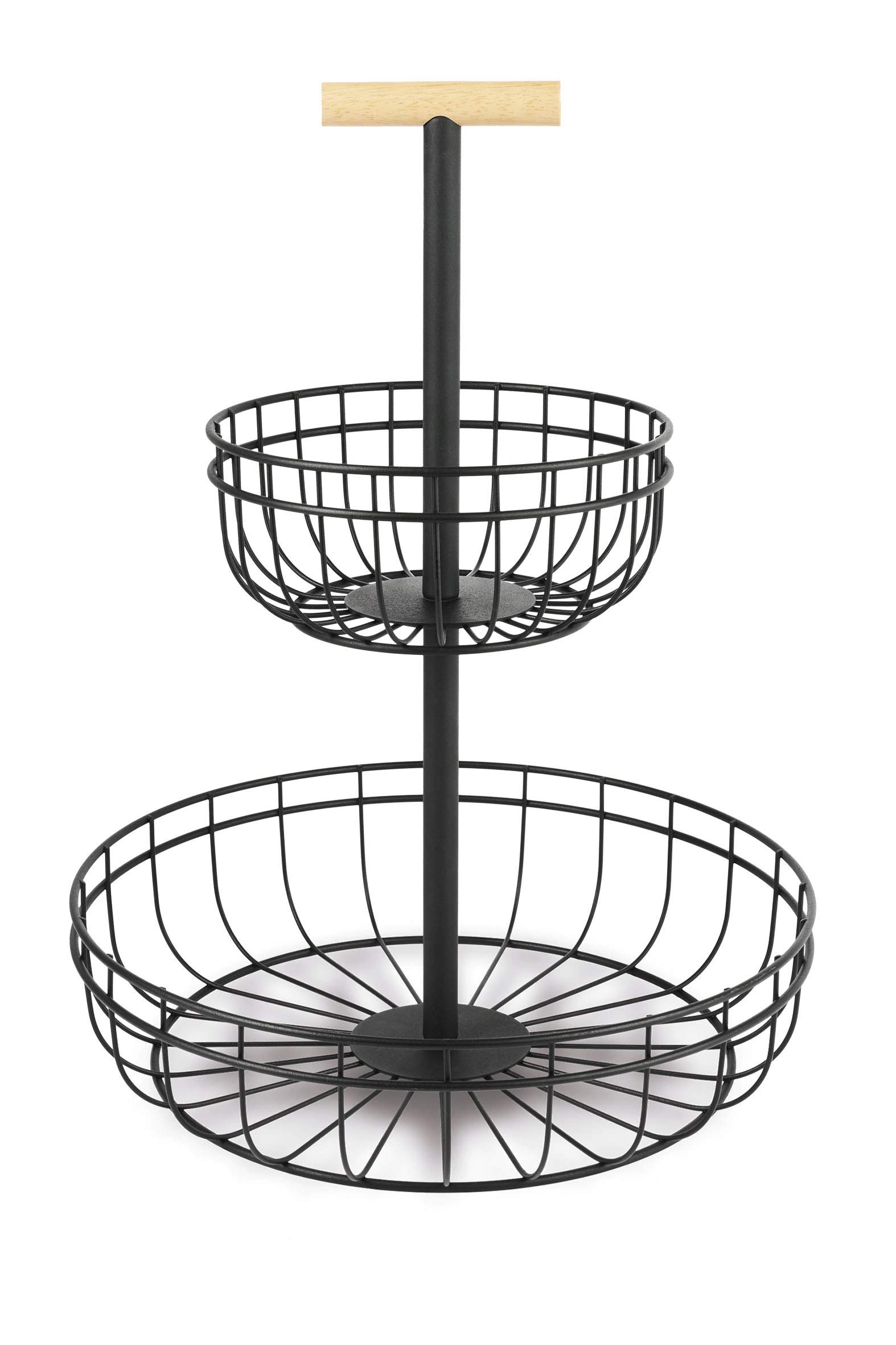 Lacor 61140 61140 Dual Rod Fruit Bowl, Iron, Steel