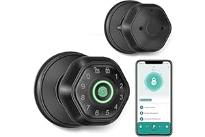 BOG FANG Fingerprint Door Lock- Smart Door knob,biometric Door Lock，with passcode keypad keyless Entry Door Handle，for Bedroom Home Hotel Office Apartment Smart Door Lock