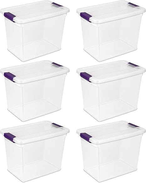 STERILITE 17511712 Caja de pestillo de 5.7 litros, Transparente, con