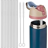MIMORE Metal Straw for Owala 40 oz - 6 PCS Satinless Steel Straws Compatible with Owala Straw Replacement - Resuable & Dishwasher Safe