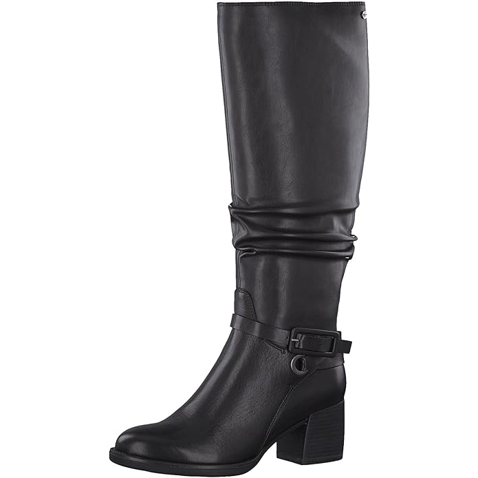 Tamaris Damen Stiefel 25563-31,Frauen Boots,Lederstiefel,Reißverschluss,Blockabsatz 6cm