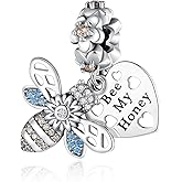 IBAGKE 925 Sterling Silver Dangle Charm Beads for Bracelets Charms DIY Jewelry birthday Gift Valentine's Day for Women (Bee My Honey)