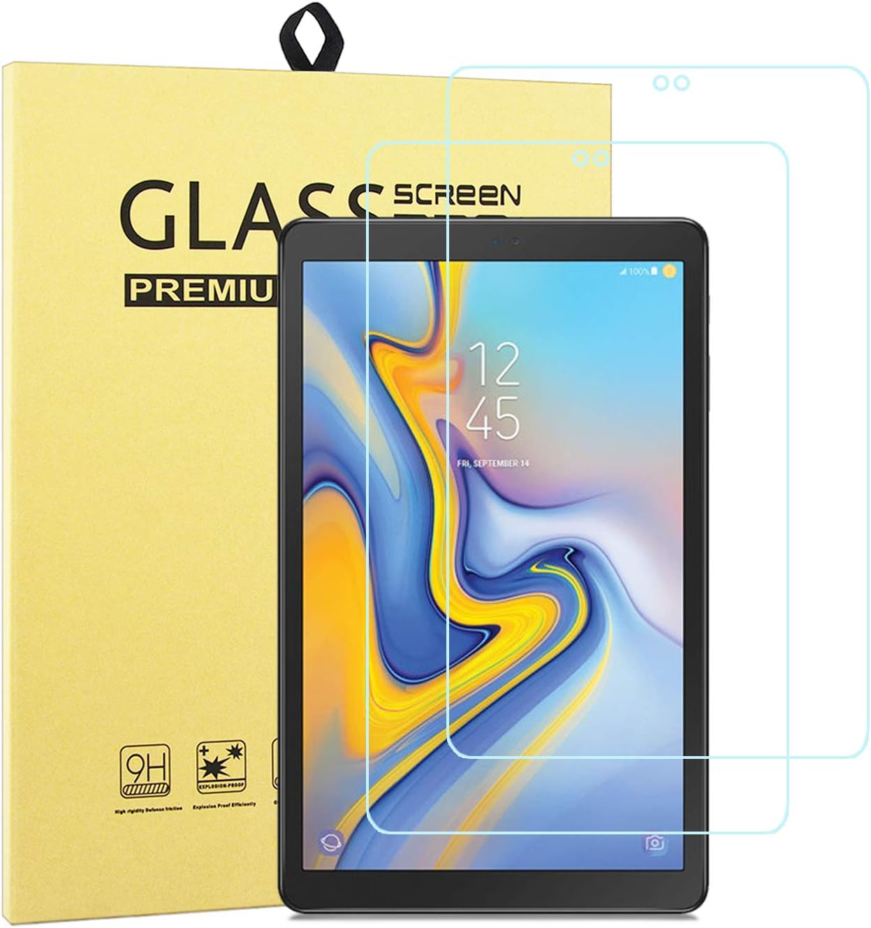 [2 Pack] Samsung Galaxy Tab A 10.5 2018 Screen Protector, ACdream Premium HD Clear Tempered Glass Screen Protector for Samsung Galaxy Tab A 10.5 SM-T590/T595/T597 2018 Tablet