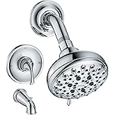 Moen Idora Chrome Posi-Temp Tub and Shower Set with Showerhead, Lever Handle, Tub Spout and Valve Included, 82115