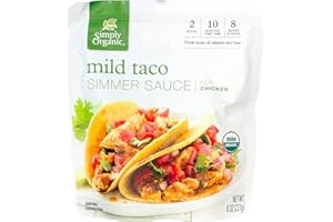 Simply Organic Simmer Sauce - Organic - Mild Taco - Case Of 6-8 Oz