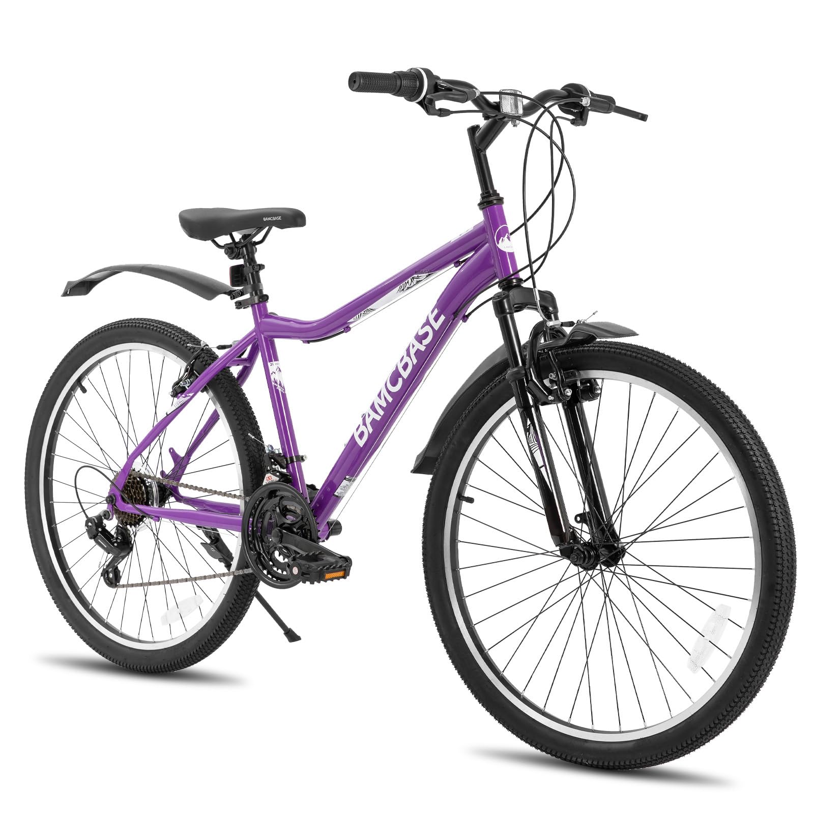 Photo 1 of *UNABLE TO FULLY TEST** HH HILAND 26 Inch Womens and Mens Mountain Bike, 21 Speed Steel Frame Adult Bicycle, MTB with Suspension Fork Purple