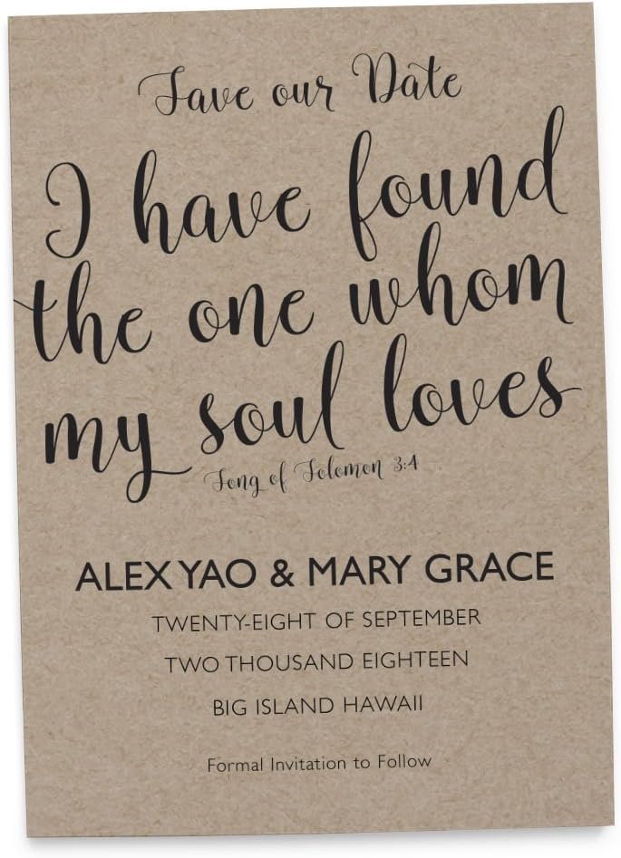 Amazon Com Loveateverysight Save The Date Cards Bible Verse Theme Custom Wedding Invitations And Announcements Unique Personalized Customized Bespoke Photo Cards Or Postcards Invite Set Of 40 Health Personal Care