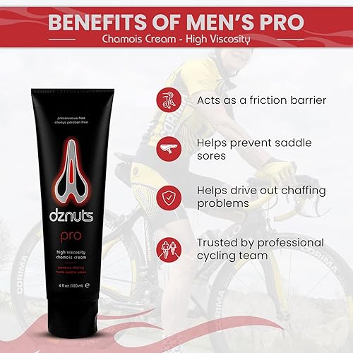 dznuts Men's Pro Chamois Cream Anti-Chafing for Saddle Sores