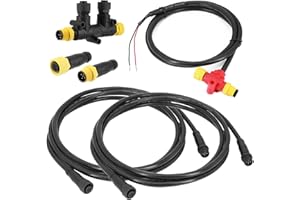 COEULSE NMEA 2000 Starter Kit for Lowrance Simrad Garmin Device, Marine Grade NMEA 2K Backbone Cables Drop Cables Tees Terminators Replacement Part (Dual Device)