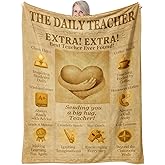 Teacher Appreciation Blanket – Unique Inspirational Gifts for Teachers – 60”x50” Soft Flannel Throw Blanket–Personalized Hug Gift for Classroom & Home–Ideal for Back to School, Graduation&Thank You