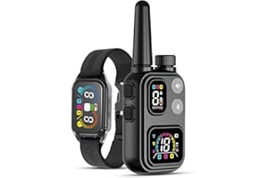 ABBIDOT 2-in-1 Bark Collar & Shock Collar - 3 Mode Dog Training Collar, 4 Modes & 8 Sensitivity Collier Anti Aboiement, 3500f