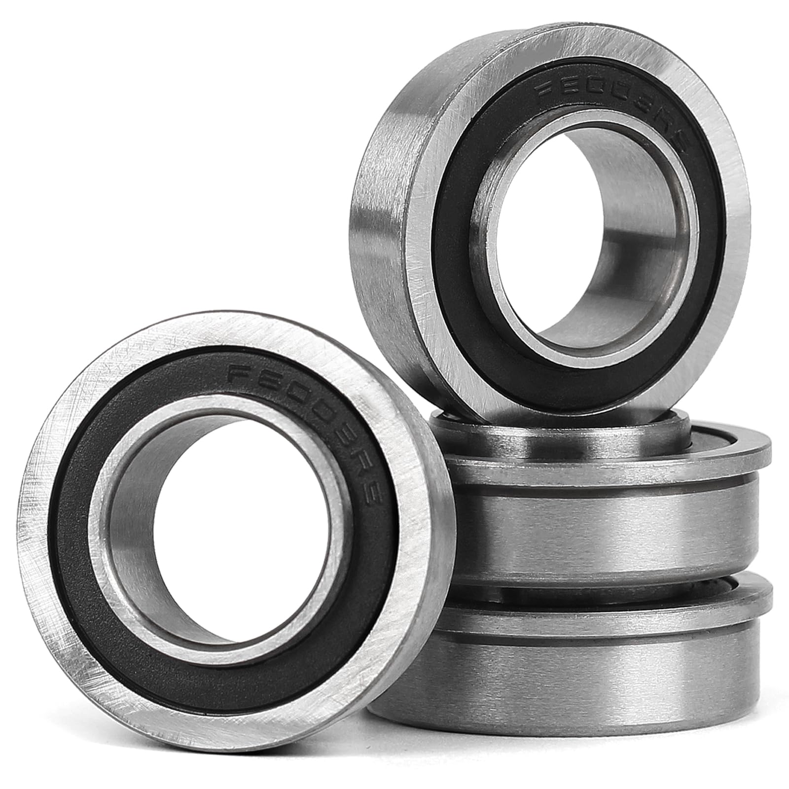 Photo 1 of (4 Pack) GICOOL 3/4" Bore Sealed Flange 9Cr18 Steel Ball Bearing, with 19mm ID x 35mm OD x 13mm W for Wheelbarrow, Lawnmower, Hand Trolley, Cart, NHS Tire & Wheels