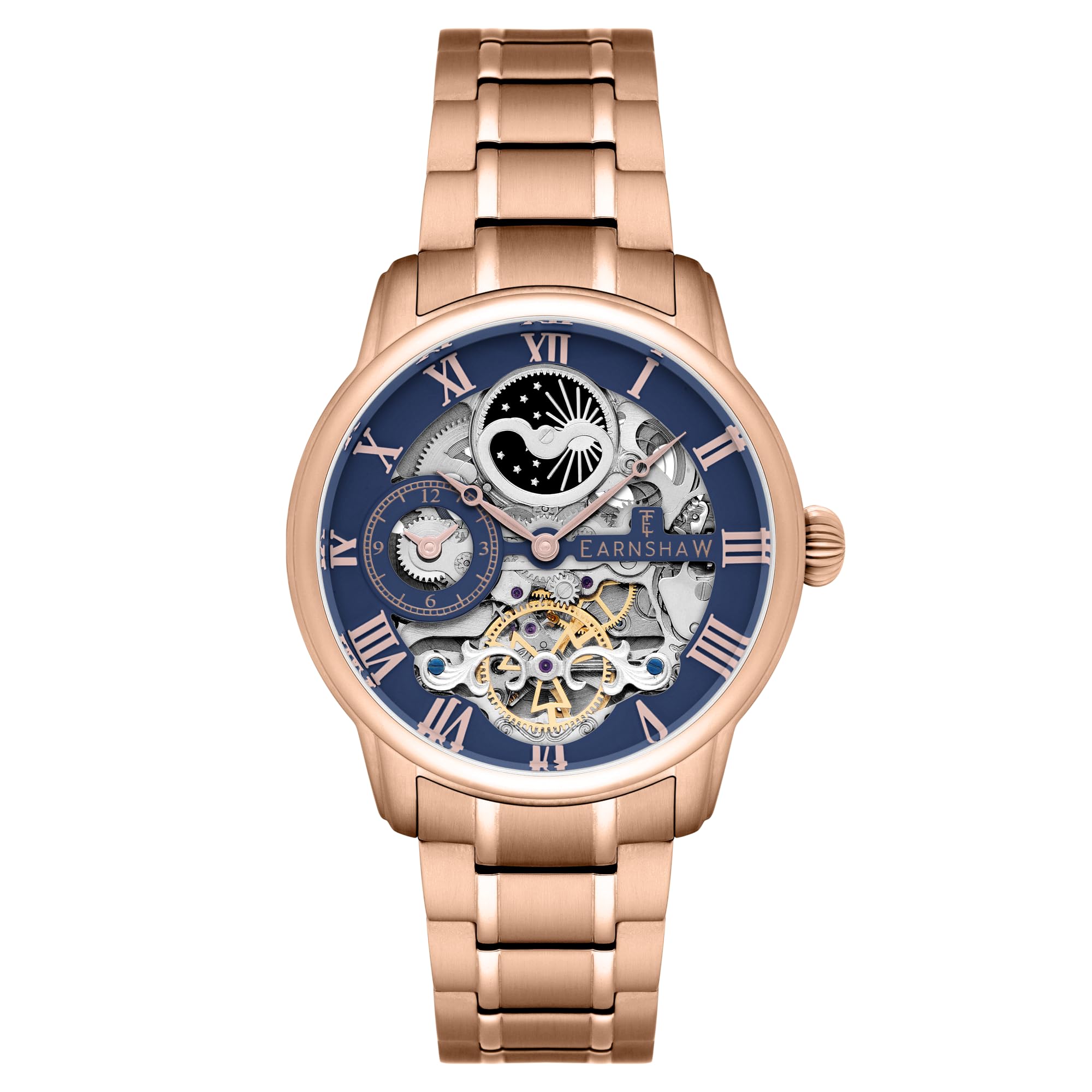 Thomas Earnshaw Longitude Mens Automatic Skeleton 44mm Watch with Rose Gold Stainless Steel Bracelet ES-8006-44 — image 1