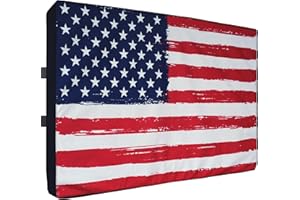 BOZZCOVERS Outdoor TV Cover 70 - 75 inch - WITH ZIPPER, Weatherproof and Waterproof 360 degrees protection, 600D Heavy Duty Fabric – American Flag